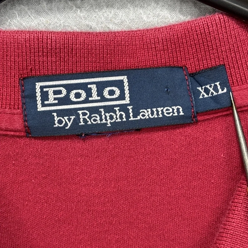Vintage polo Ralph Lauren shirt Mens 2XL Red‎ flesh pony Short Sleeves Preppy
